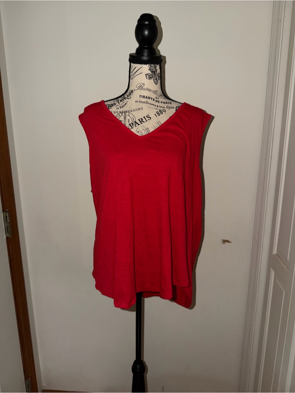 ✨5/$30✨ Lane Bryant Bright Red V-Neck Sleeveless Tank